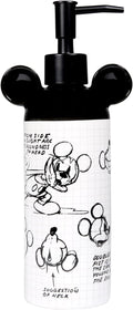 Disney Mickey Mouse Ceramic Soap Dispenser – White Hand Soap Dispenser or Lotion Pump, Bathroom Decor and Kitchen Accessories – Officially Licensed Disney Home Decor