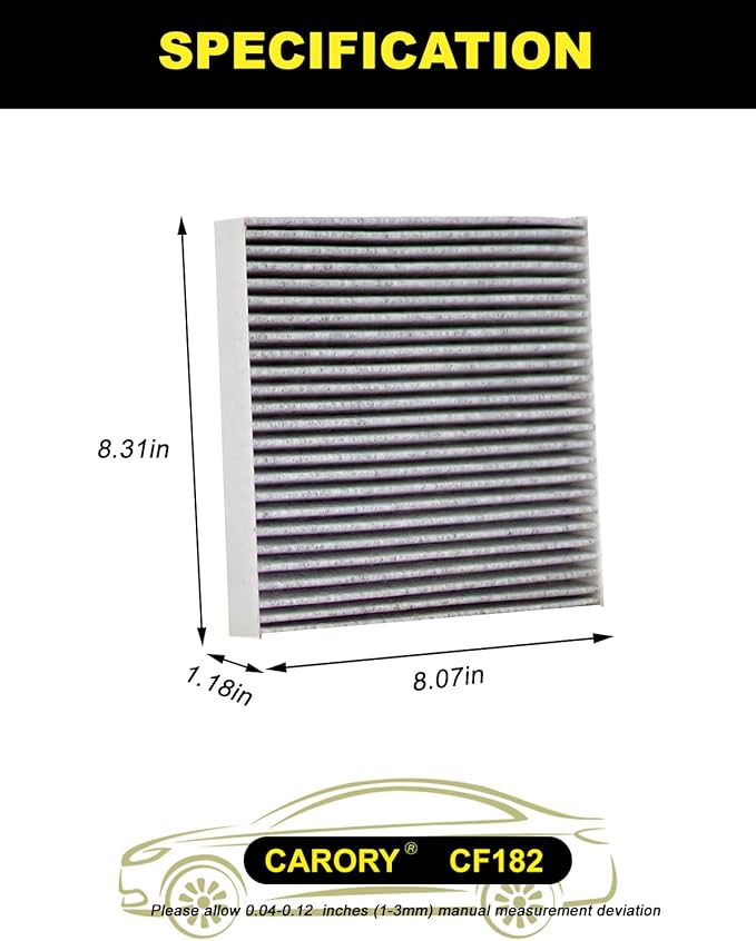 2 Pack Cabin Air Filter w/Activated Carbon - Image 2