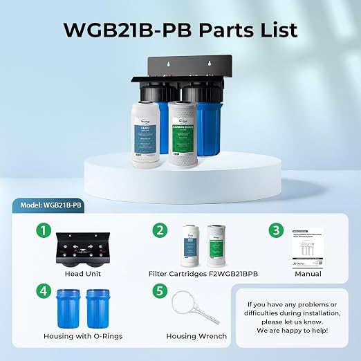 iSpring WGB21B-PB 2-Stage Whole House Water Filtration System w/ 10” x 4.5” - Image 6