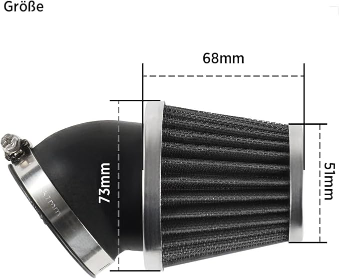 Evermotor Motorcycle Air Filter, 48mm 49mm 50mm Carb Filter - Image 7