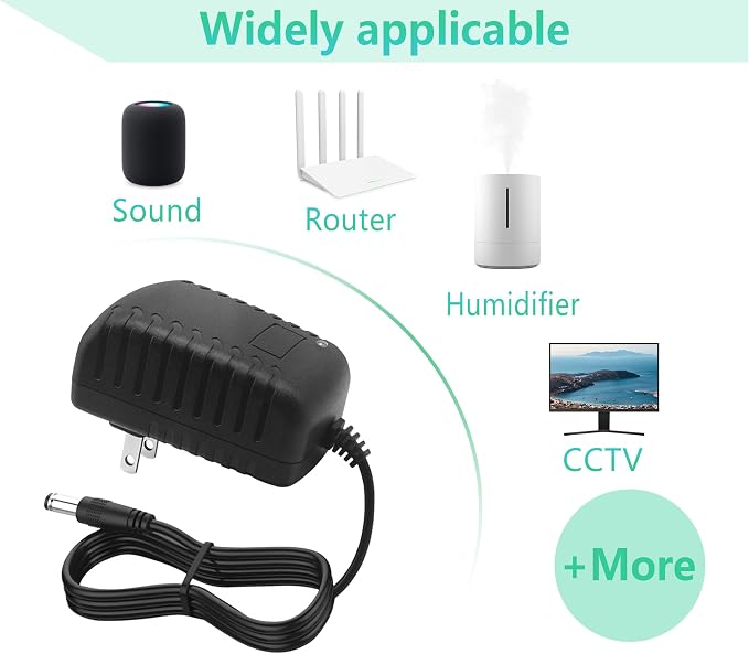 AC 9 Volt DC Adapter 9V 2A Power Supply Adapter 100-240V AC/DC Converter 9V - Image 4