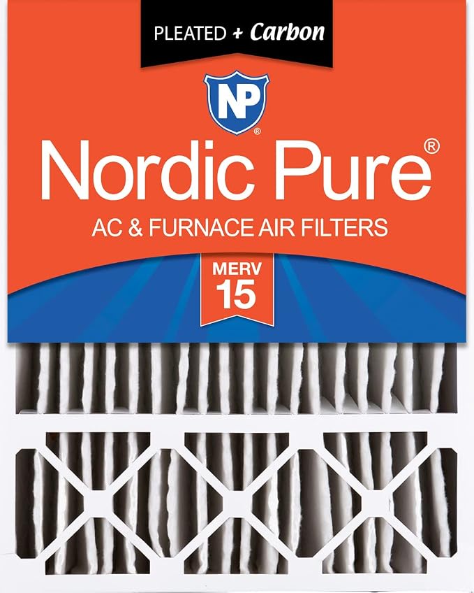 Nordic Pure 20x25x5 Honeywell Replacement Air Filters MERV 15 Plus Carbon 1 Pack by NordicPure