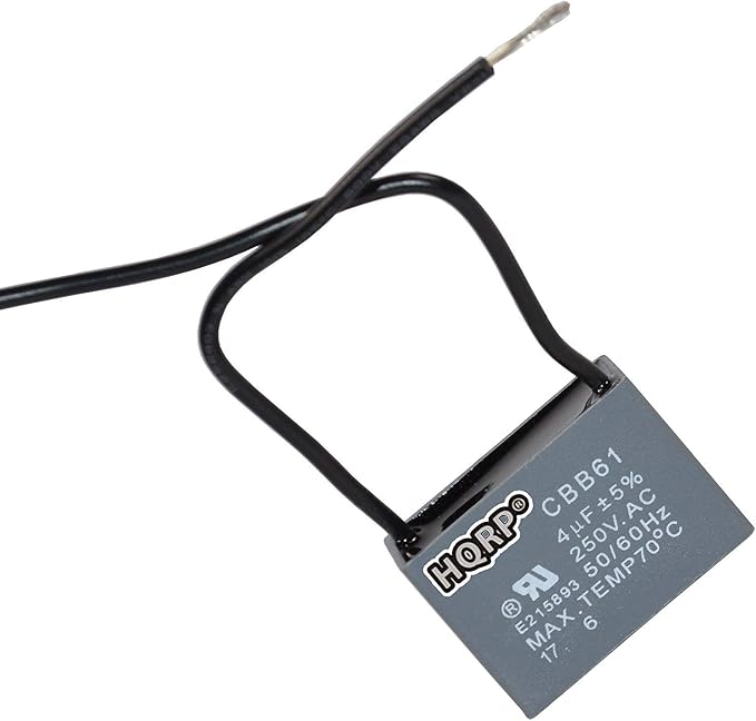 HQRP 2-Pack Ceiling Fan Capacitor CBB61 4uf 2-Wire UL Listed - Image 2