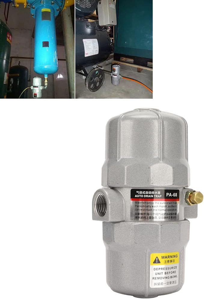 Universal Automatic Drain Valve Pneumatic Filter, 1/2in NPT Interface Drainage - Image 6