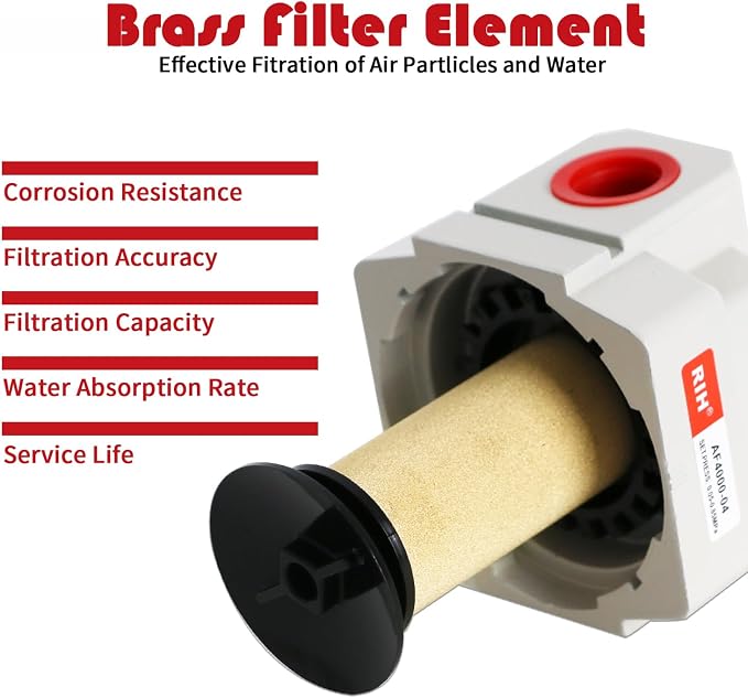RIH 1/2" NPT Air Dryer for Compressor, Air compressor water separator, air - Image 4