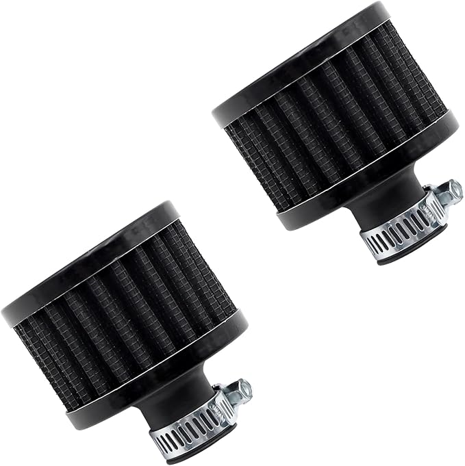2Pcs 12mm Air Filter Mini Universal Vent Crankcase Cold Air Intake Breathe by Eoppen
