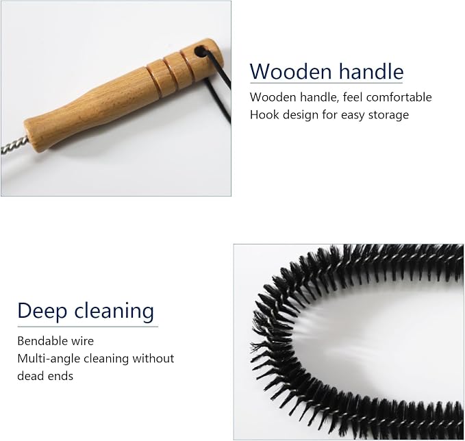 Dryer Vent Cleaner Kit Brush Set, Refrigerator Coil Cleaning Brush - Image 3