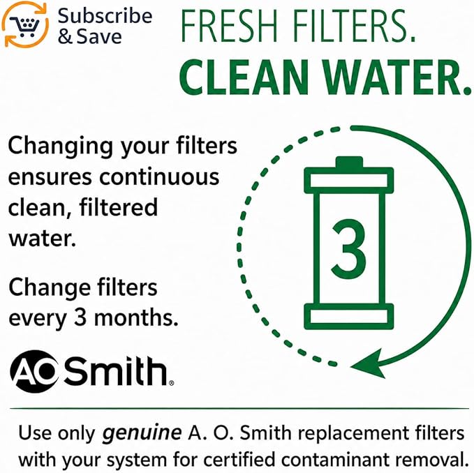 AO Smith 2.5"x10" 35 Micron Sediment Water Filter Replacement Cartridge - Image 4