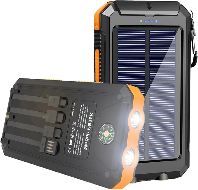 YELOMIN Solar Charger, 20000mAh Portable Type-C Solar Power Bank by YELOMINSolarCharger