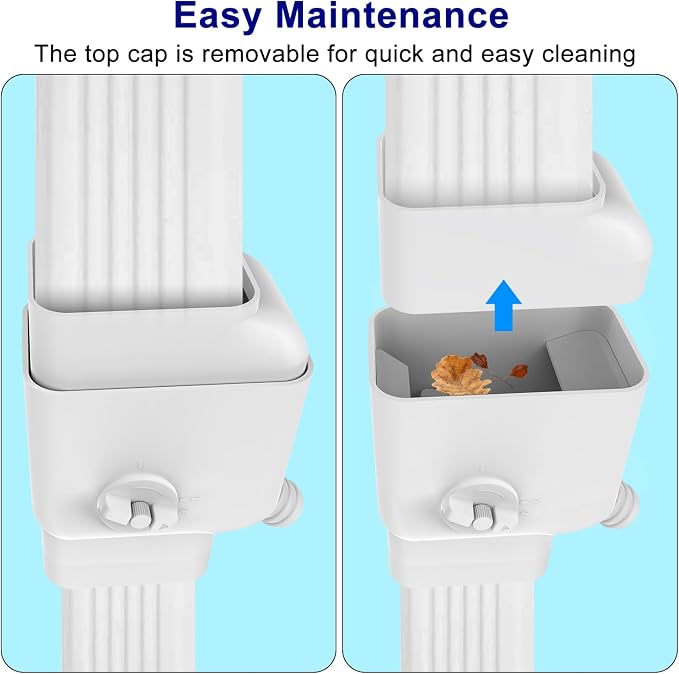 Gutter Downspout Diverter with Built-in Filter Screen Fits - Image 6