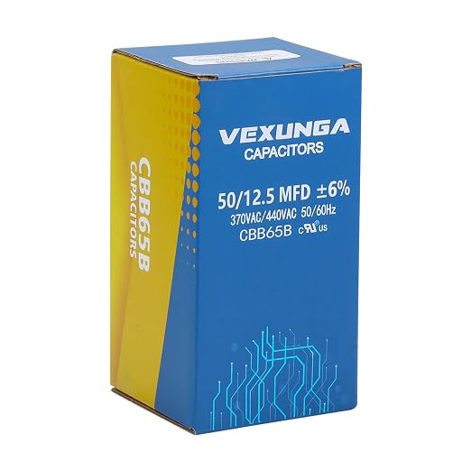 VEXUNGA 50/12.5 uF 50+12.5 MFD 370VAC or 440VAC Dual Run Start Round A/C - Image 5