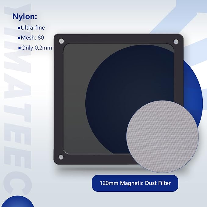 Dust Filter PC 120mm for Computer Cooler/PSU/Routers Nylon 80 Mesh, Magnetic - Image 3