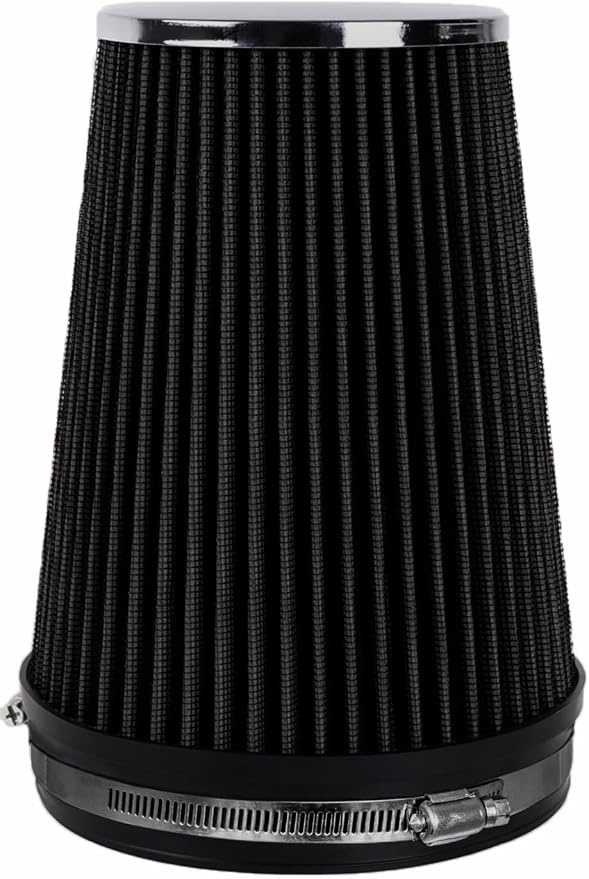 6" Inlet Cold Air Intake Filter Cone Replacement Performance Washable Clamp-On by MUGERACING