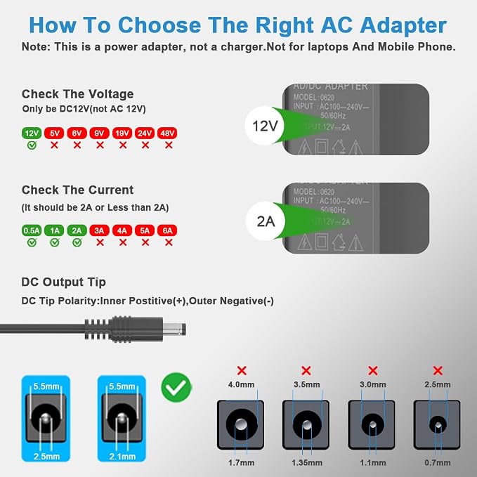 12V 2A Power Supply Adapter DC 12V 24W Charger - Image 5