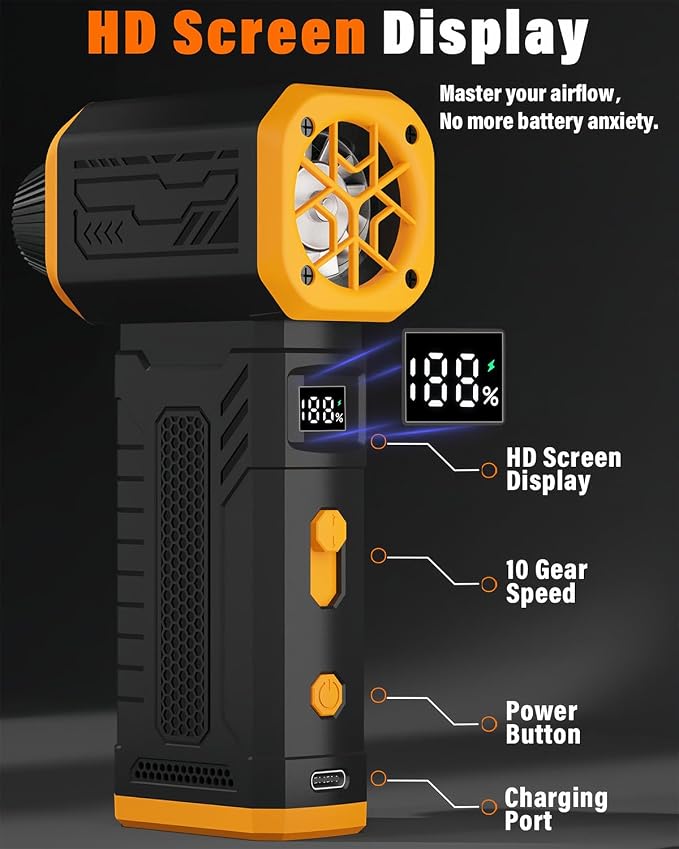 Compressed Air Duster, 130K RPM Powerful Cordless Mini Blower - Image 2