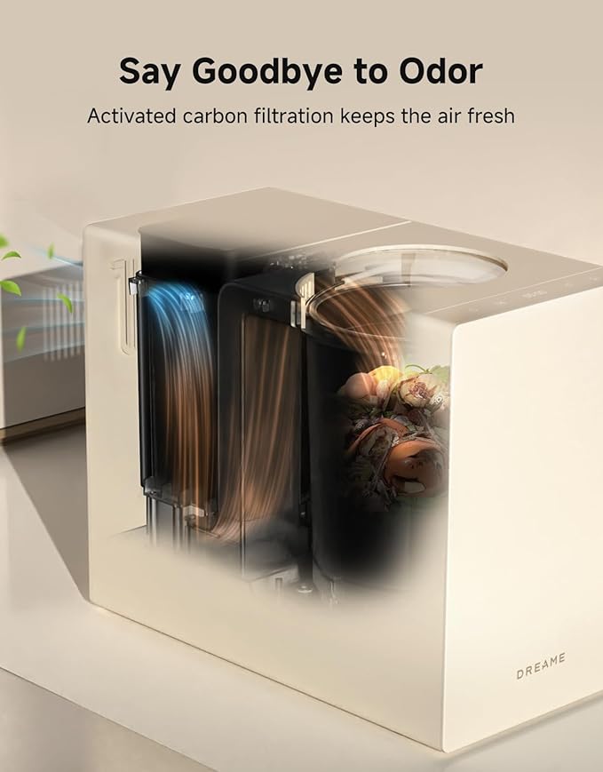 Dreame Electric Composter for Kitchen, Smart Control High-Temp Auto-Cleaning - Image 3