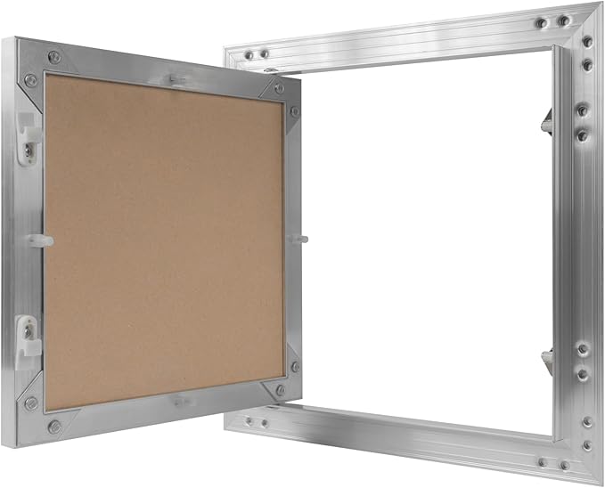10" x 10" Inch Aluminum Drywall Access Panel - Service Shaft Door - Plumbing, Electricity, Heating, Alarm Wall Inspection hatch for Drywall - Bathroom Service Access Hole Cover