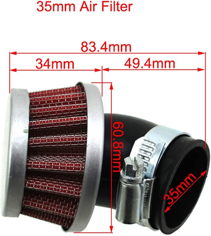 DJ-Motor 35mm Air Filter For Honda Z50 CT70 SL70 XL70 CL70 C70 ST90 SL90 CL90 - Image 2