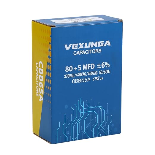 VEXUNGA 80/5 uF 80+5 MFD 370V 440V 450V Oval Dual Run Start AC Capacitor 80 5 - Image 6