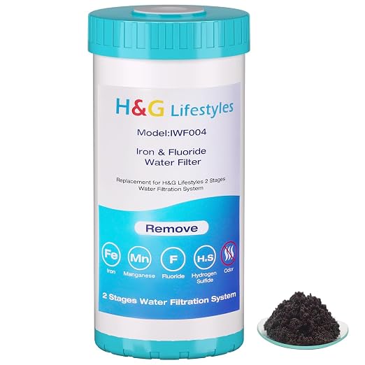 H&G Lifestyles 10" x 4.5 Iron Water Filter by HGLifestyles