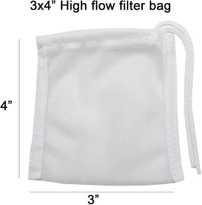 6 Pack Small Sized Filter Bags for Activated Carbon, 3 by 4 inches High Flow - Image 4
