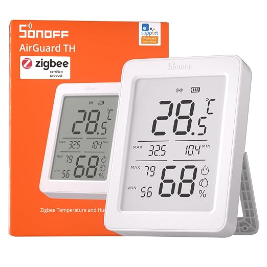 SONOFF SNZB-02DR2 AirGuard TH, Indoor Smart Zigbee Temperature and Humidity by SONOFF