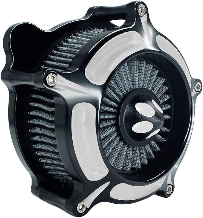 Air Filter Intake Motorcycle Turbine Cleaner Kit Cnc Cut Chrome - Image 4