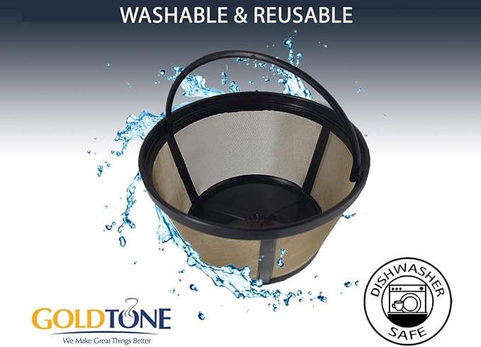 GoldTone Reusable 8-12 Cup Basket Filter fits Black & Decker Coffee Machines - Image 3