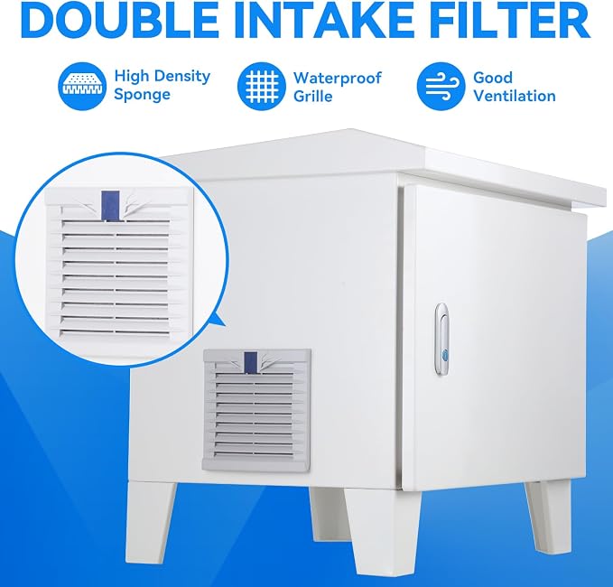 Pond Aerator Weatherproof Outdoor Cabinet, 20.8”×16.9”×20.8” - Image 8