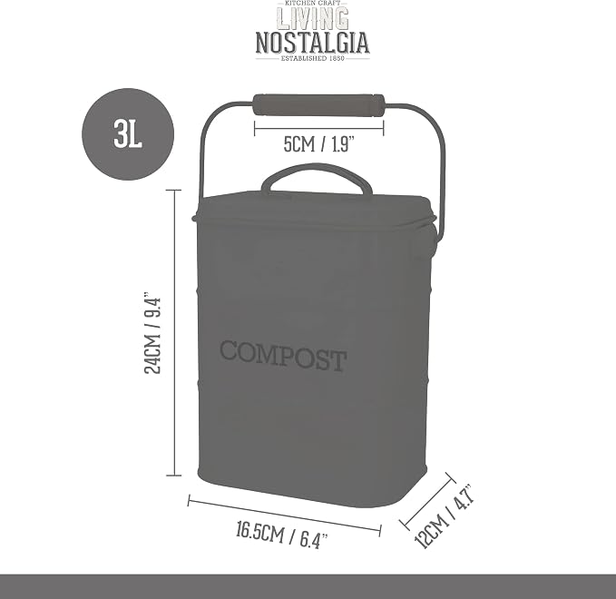 Kitchen Craft Living Nostalgia Vintage Blue Compost Bin LNCOMPBLU - Image 7