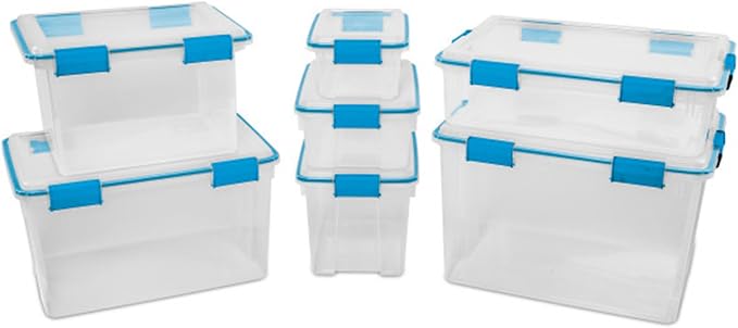 Sterilite 6-Pack Gasket Box, Weather-Resistant Storage Bins - Image 6