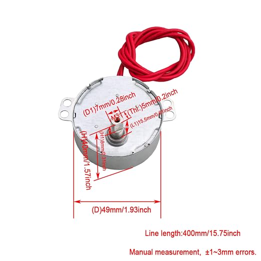 Mxfans Electric Synchronous Gear Motor 12V AC 5-6RPM CW/CCW 4W Oscillating Fan - Image 4