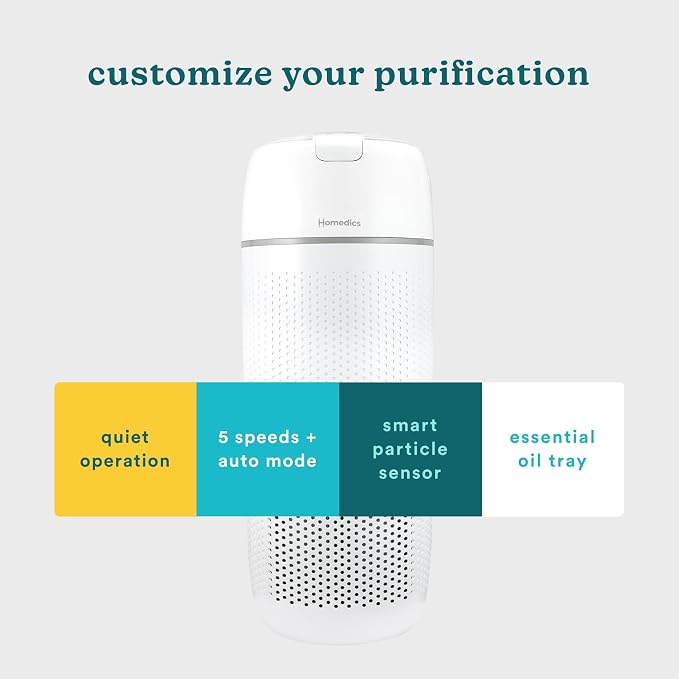 Homedics Air Purifier, 4-in-1 Tower - Image 5