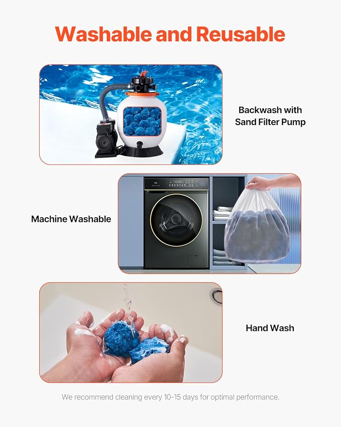 VEVOR Pool Filter Balls for Sand Filter, 4 lbs, Filter Balls Replace Pool - Image 4