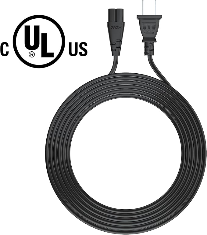Pwr AC Cable Replacement Power Cord 2 Prong 6 Feet - Image 7