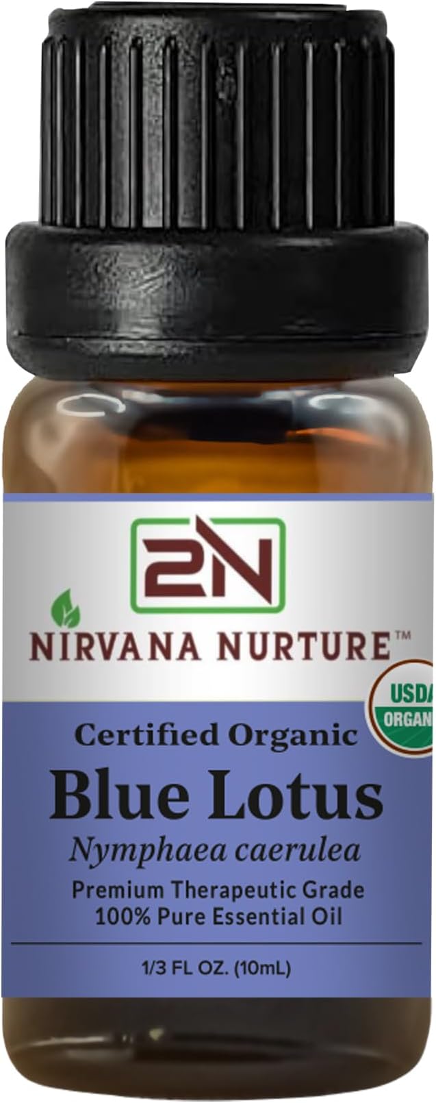 Blue Lotus Essential Oil USDA Certified Organic, 100% Pure Natural Premium Grade, Undiluted