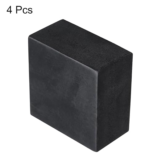 uxcell 4pcs Rubber Anti-Vibration Pads Hard Pad, 50mm Square Vibration - Image 3