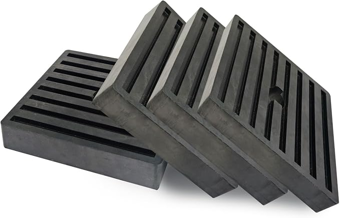 Shock Pads 4" x 4" x 7/9" Thick Rubber Isolation Pads by YEUNAS