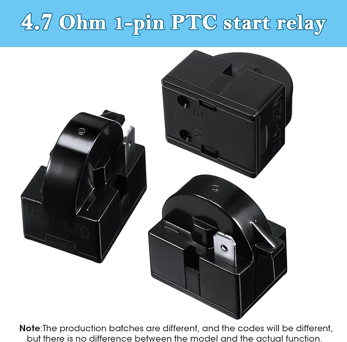 Mudder QP2-4.7 PTC Starter Relay 1 Pin Refrigerator Starter Relay and - Image 4