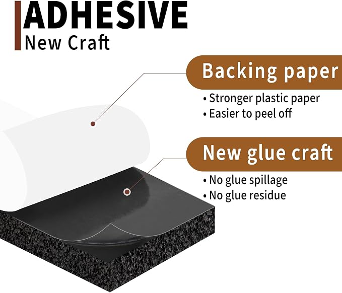 Yotache Open Cell Self-Adhesive Foam Seal Tape 1/2" x1/4", Weather Stripping - Image 7