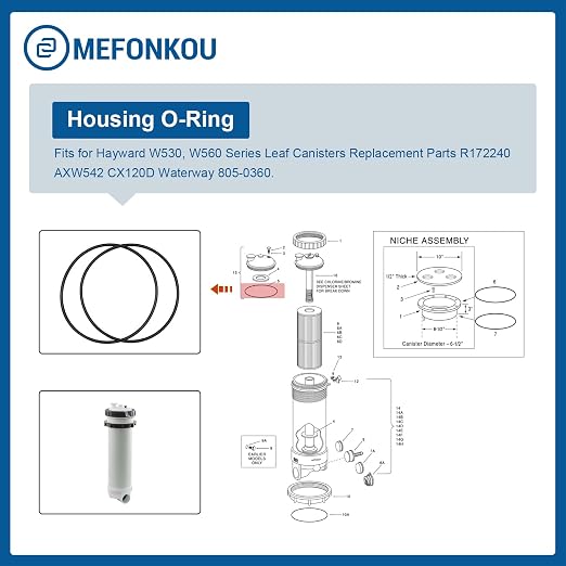 R172223 Housing O-Ring for Pentair Pool Spa Filter & Leaf Trap Parts R172240 - Image 2