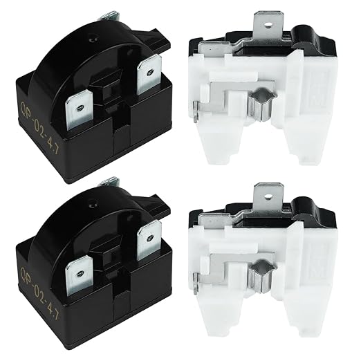 3-Pin PTC Relay and Overload Kit 2 Sets Refrigerator Starter/Start QP2-4R7 4.7 by BMIROAMDFE