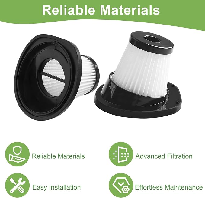 2Pack Vacuum Filter Replacement, Washable and Reusable Handheld Vacuum Filter - Image 4