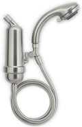 WaterChef Handheld Shower Filter System SF-7C (Brushed Nickel) - Deluxe Adjustable Wand, Advanced Filtration for Superior Chlorine Reduction - NSF/ANSI Certified: 96.6% of Chlorine, 10,000 Gal., USA