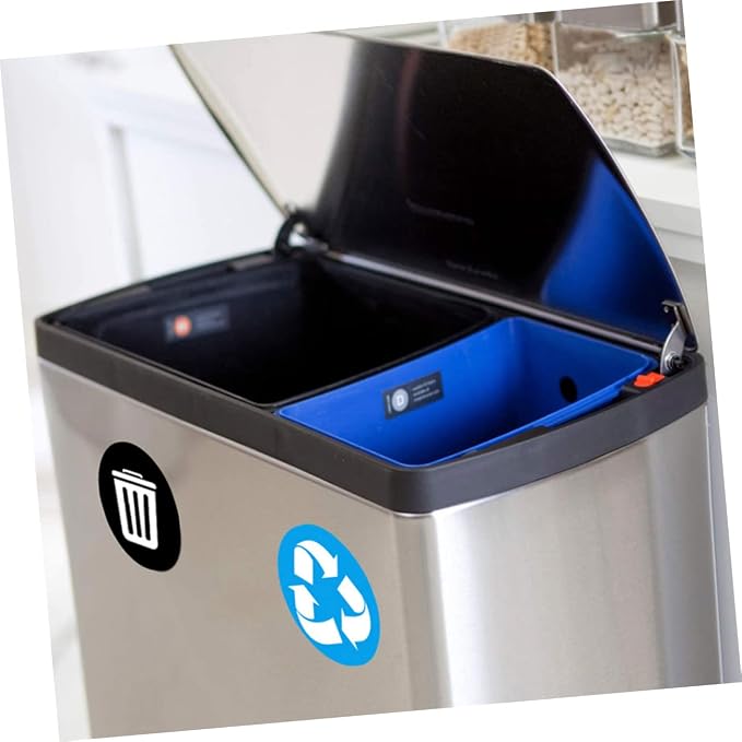 1Set PVC Waste Sorting Stickers Self Adhesive Trash Bin Labels - Image 3