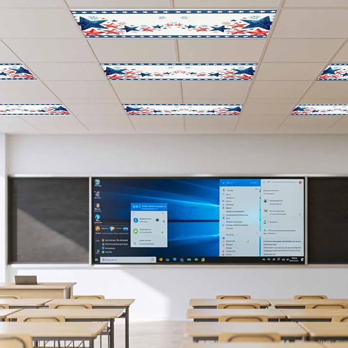 Independence Day Fluorescent Light Covers 1 Pack Five-Pointed Star Frame - Image 4