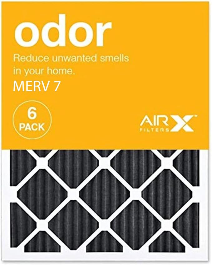 AIRX FILTERS WICKED CLEAN AIR. ODOR 20x25x1 MERV 7 Carbon Pleated Air Filter by AIRXFILTERSWICKEDCLEANAIR