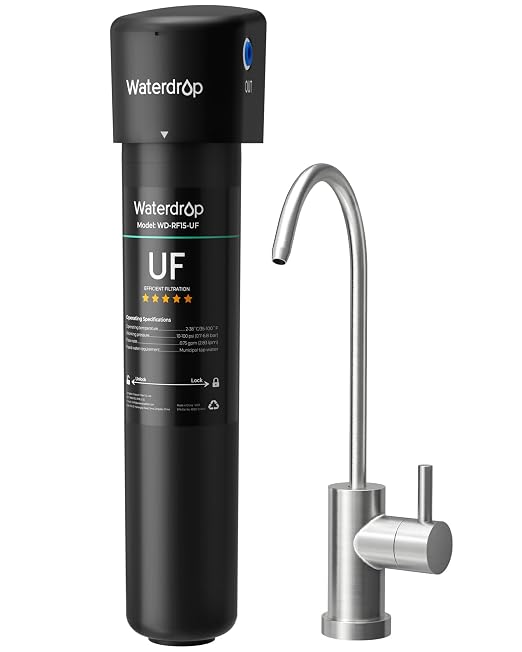 Waterdrop 15UB-UF 0.01 μm Ultra Filtration Under Sink Water Filter System by Waterdrop