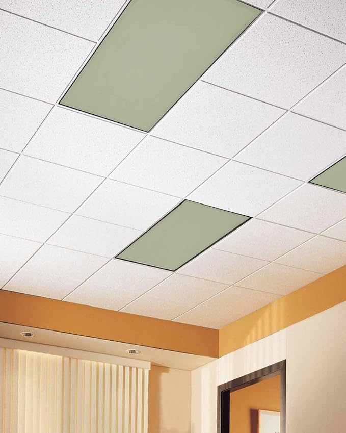 2 Pack Fluorescent Light Cover for Ceiling Lights, Sage Green Magnetic - Image 2