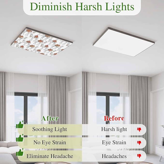 3 Pack Fluorescent Light Cover, Sand Camel Light Covers - Image 6